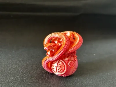 金蟒送福摆件金蛇送富