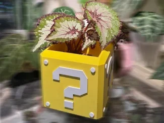 马里奥问号盒子花盆15cm口径无需AMS 透气改良版加高、加空气柱、少支撑