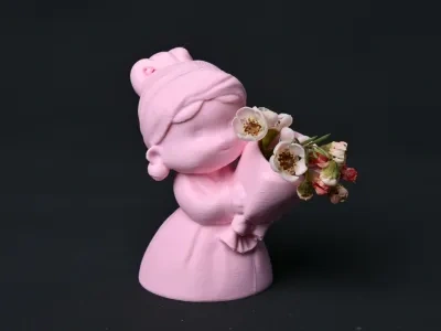 珍珠少女小花瓶