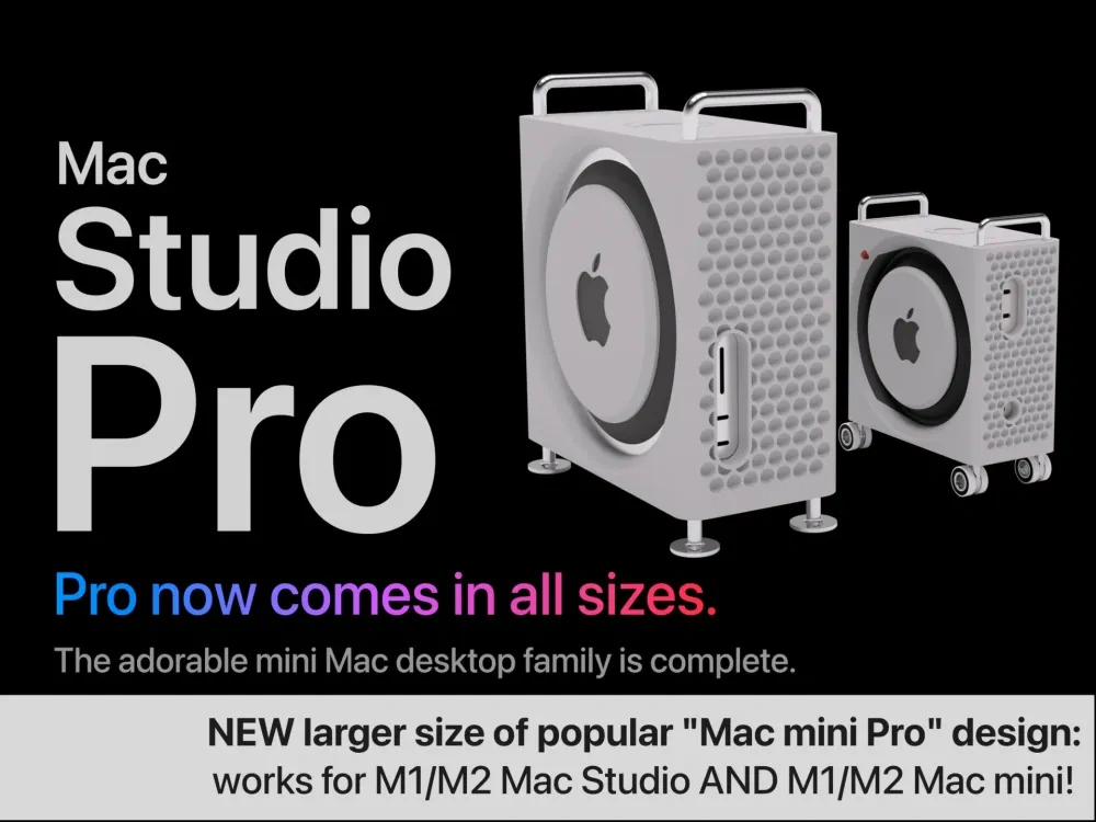 Mac 2box M1/M2 Mac Studio 和 Mac mini 的 Mac Pro 机箱 - 免费 3D 打印模型 - MakerWorld