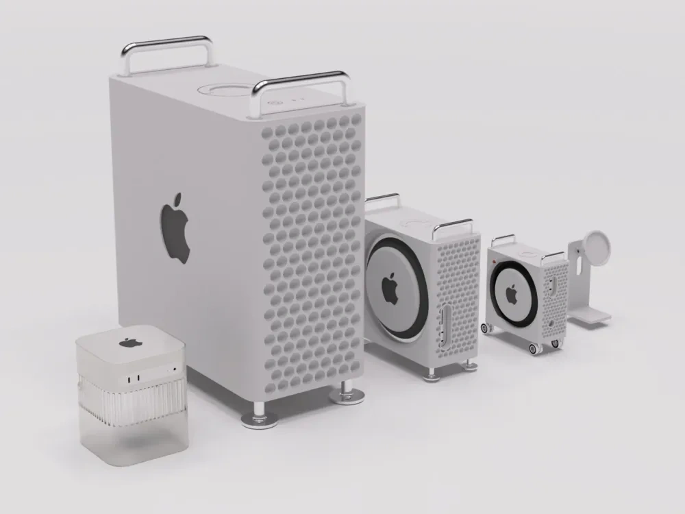 M1/M2 Mac Studio 和 Mac mini 的 Mac Pro 机箱 - 免费 3D 打印模型 - MakerWorld