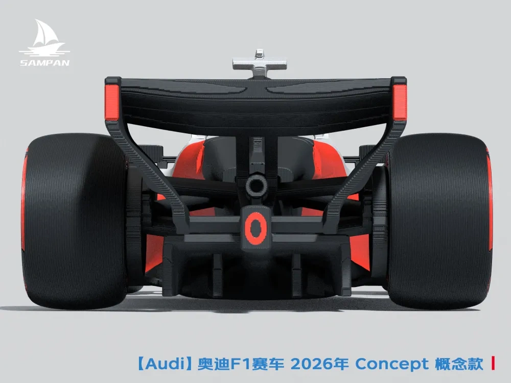 【Audi】奥迪F1赛车 2026 Concept 概念款 组装 轮胎可动 - 免费 3D 打印模型 - MakerWorld