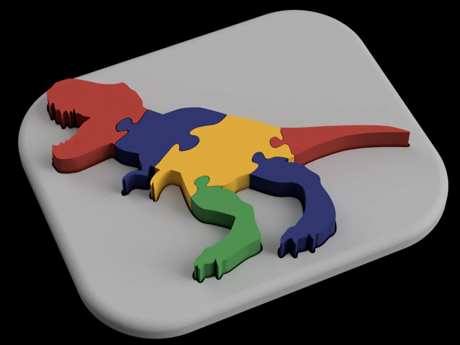 儿童恐龙拼图 - T-Rex 来自 Andre - MakerWorld