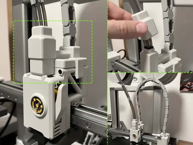 X轴拖链（电缆链）V2 + AMS 集线器保护器