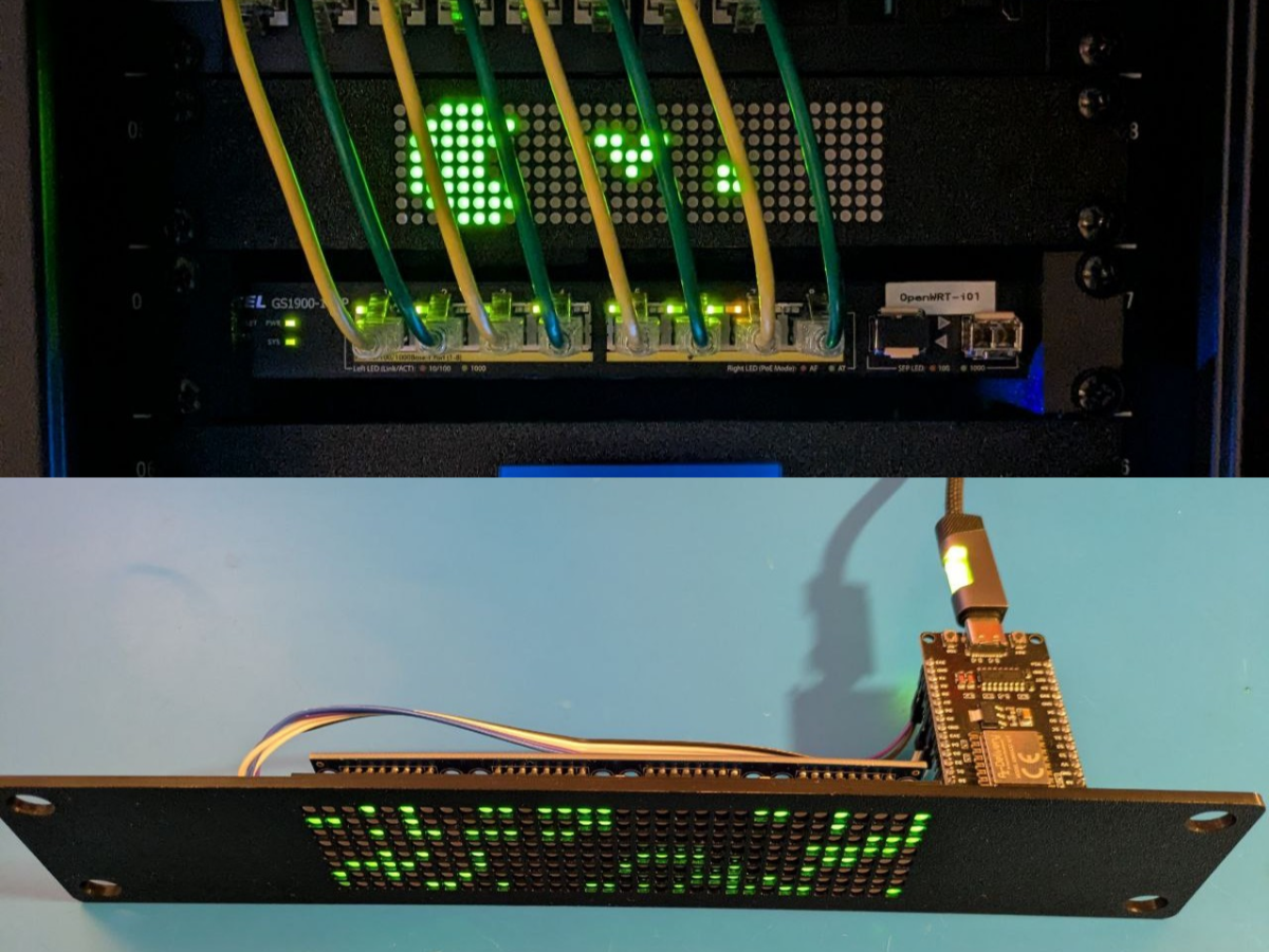 32x8 LED矩阵 10英寸 1U 面板 + Arduino 草图 - 免费 3D 打印模型 - MakerWorld