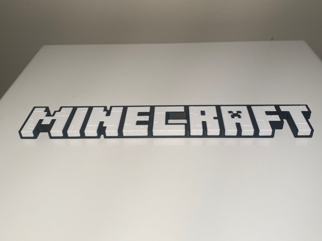 Minecraft Logo 镶嵌 - 无 AMS - 无暂停 - 免费 3D 打印模型 - MakerWorld
