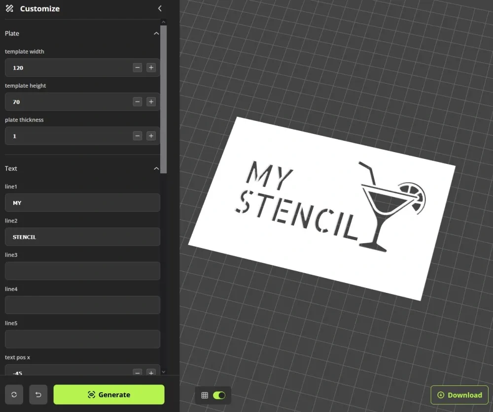 我的模板 - 可定制模板板文字和SVG 来自 💡 DJX 💡 MakerWorld:免费下载 3D 模型
