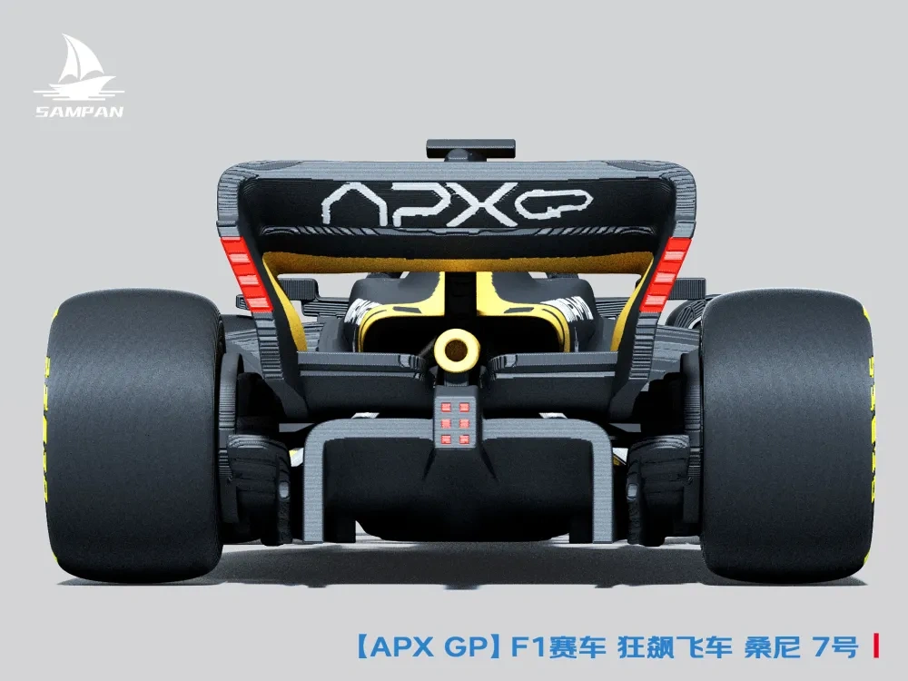 【APX GP】电影《F1:狂飙飞车》布拉德・皮特座驾 APXGP赛车 桑尼7号 组装/轮胎可动 - 免费 3D 打印模型 - MakerWorld