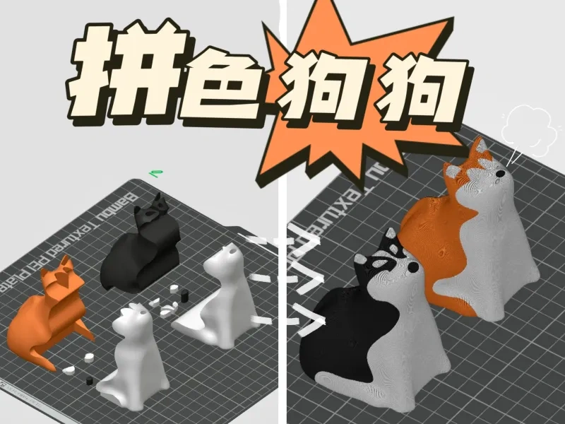 拼色狗狗