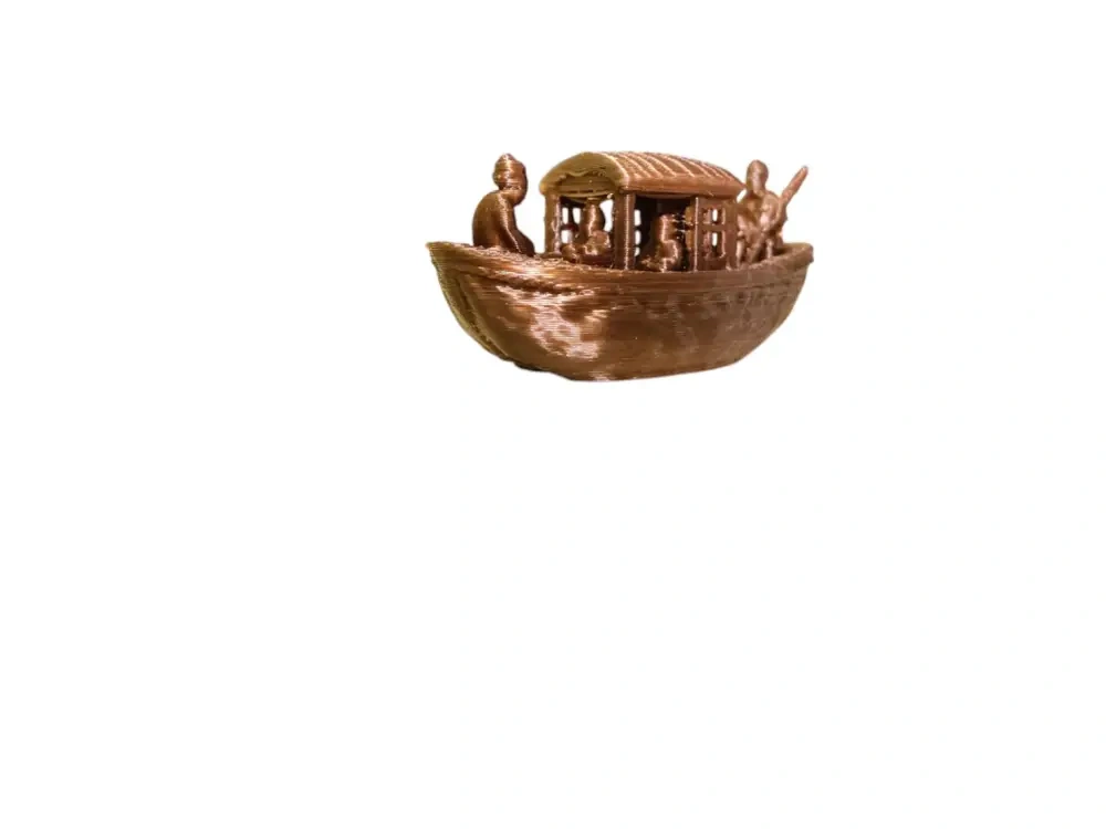 小船測試,carved olive pit boat Benchmark 核雕小舟 - 免费 3D 打印模型 - MakerWorld