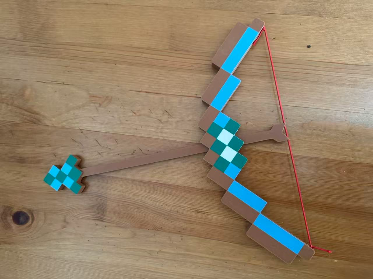 Minecraft Bow and Arrows 我的世界 弓箭 - 免费 3D 打印模型 - MakerWorld