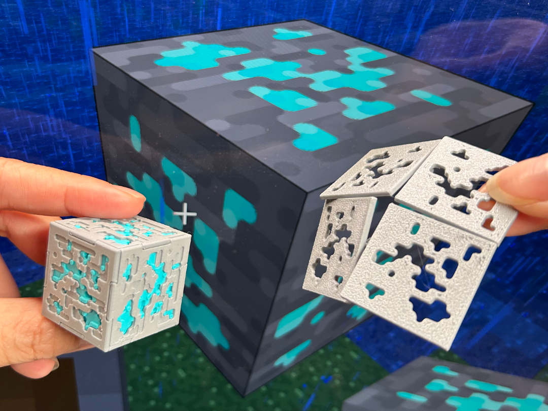 我的世界 Minecraft 钻石方块纹路面料，以钻石方块的纹路为灵感的面料，无竹屎，简易安装 来自 Delly_Gu85 - MakerWorld