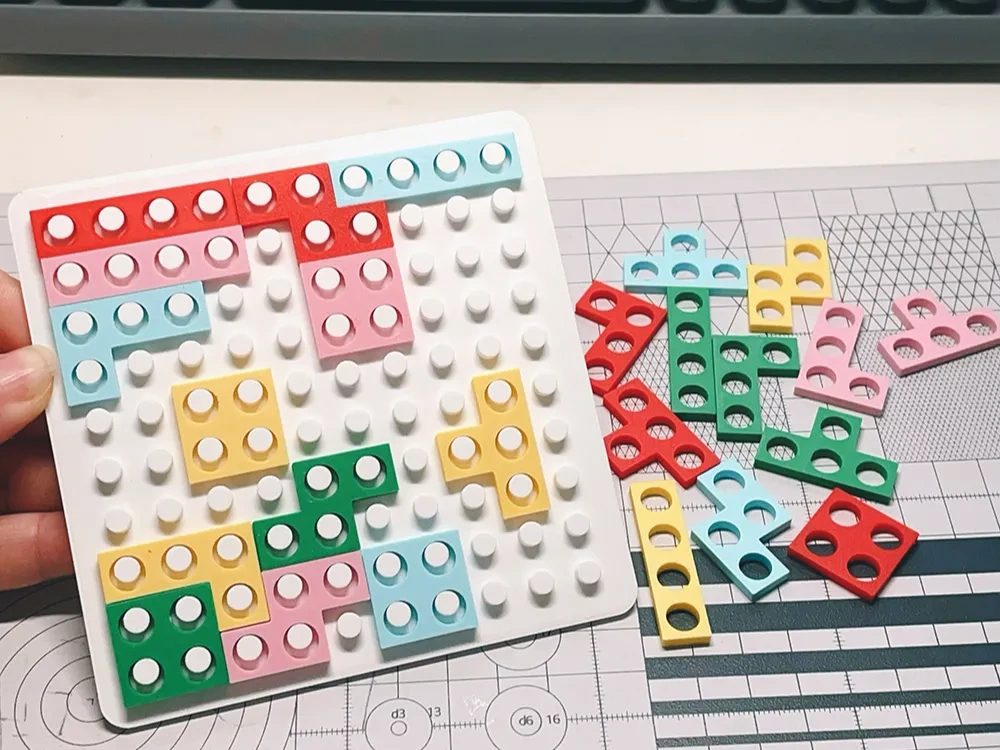 三下数学四连方教具积木 - 免费 3D 打印模型 - MakerWorld
