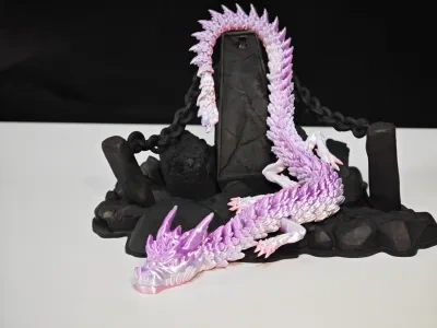 无翼魔龙-一体打印铰链可动关节龙