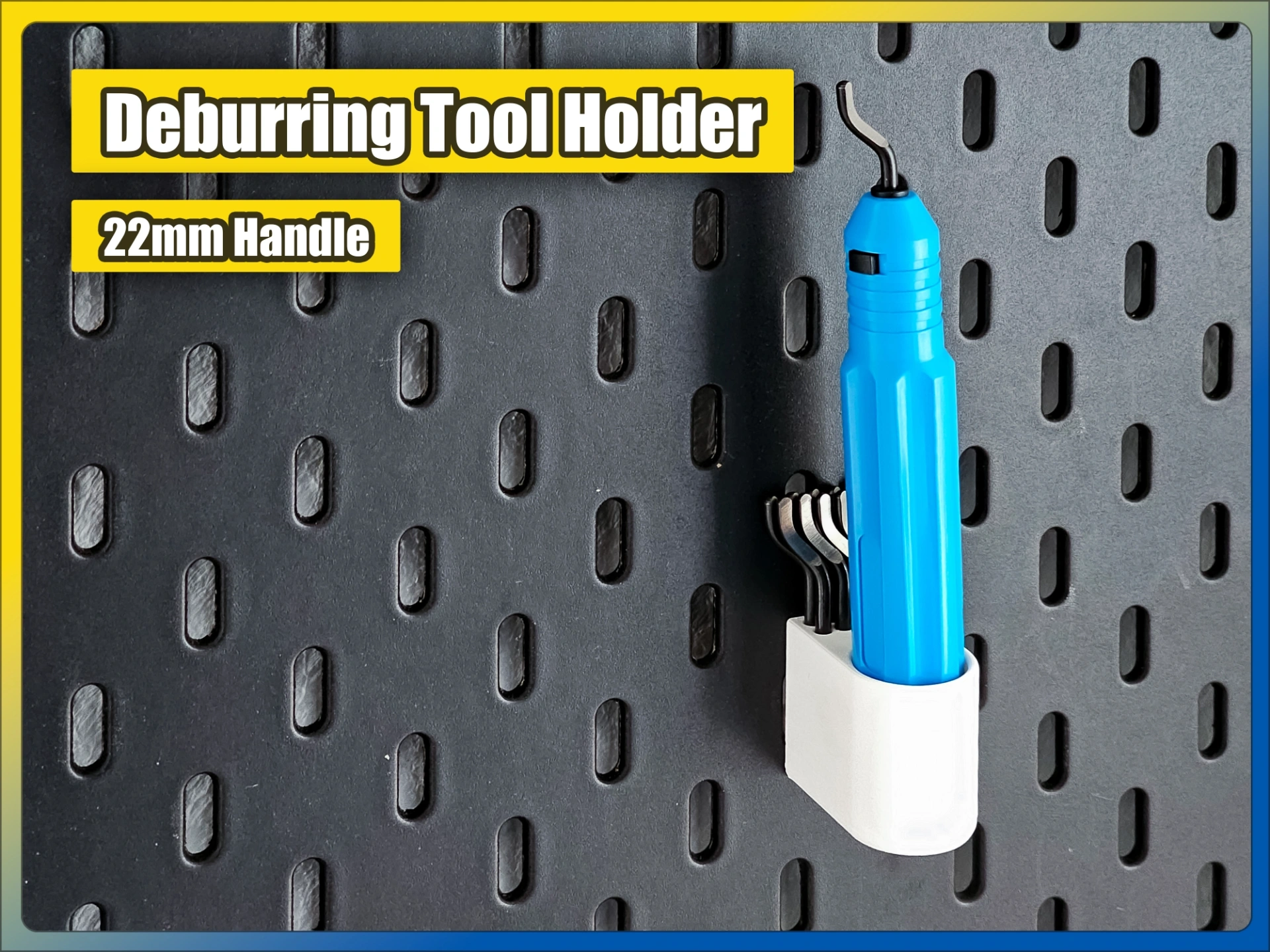 Deburring Tool Holder for IKEA Skadis (22mm) 来自 AU3D - MakerWorld