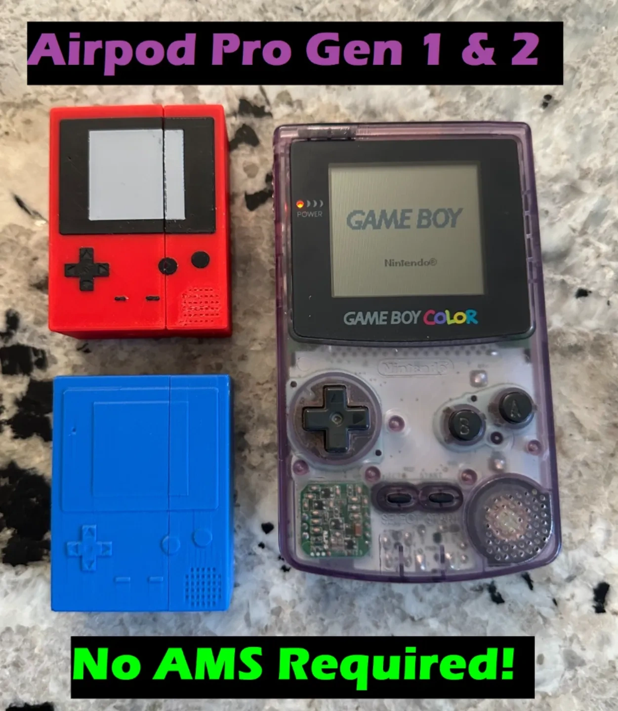 Airpod Pro Gameboy Color 壳 (第一代和第二代) 来自 SonRwanson - MakerWorld