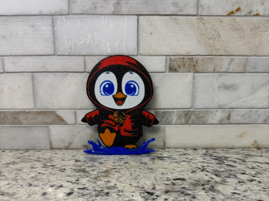Cute Penguin in a Puddle Desk Art 来自 MI3dPrint - MakerWorld