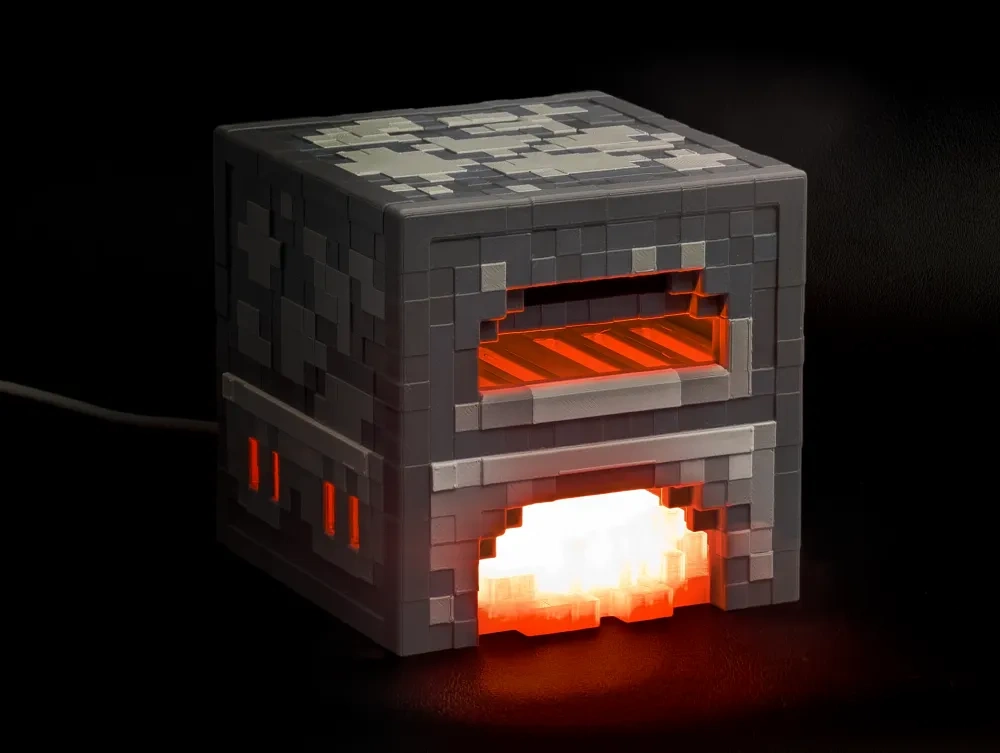 Minecraft熔炉 可上锁储蓄罐和夜灯 - 免费 3D 打印模型 - MakerWorld
