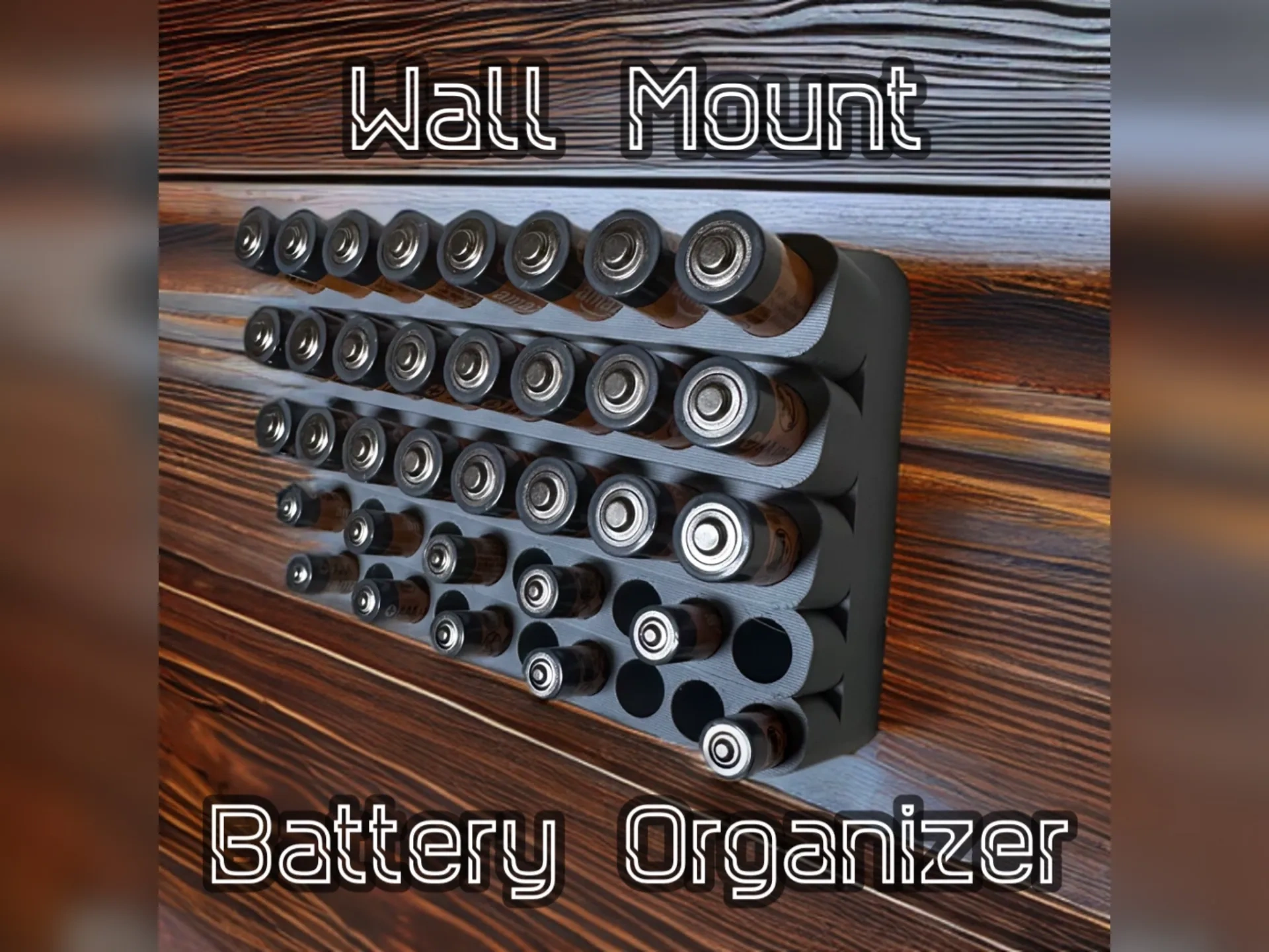 Wall Mount Battery Organizer 来自 Deltree3D MakerWorld