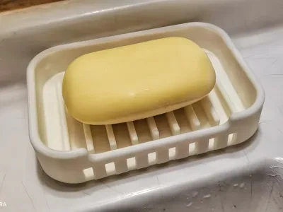 肥皂盒( 单边沥水）带拓竹标志  soap box（Unilateral drainage）