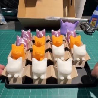 Fidget carton animals 解压紙箱猫狗（可以装机械键盘轴也可以裝鑰匙圈）