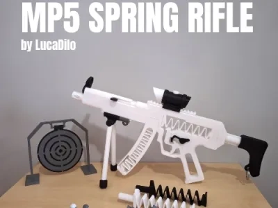MP5弹簧步枪 - 带弹夹射击假子弹