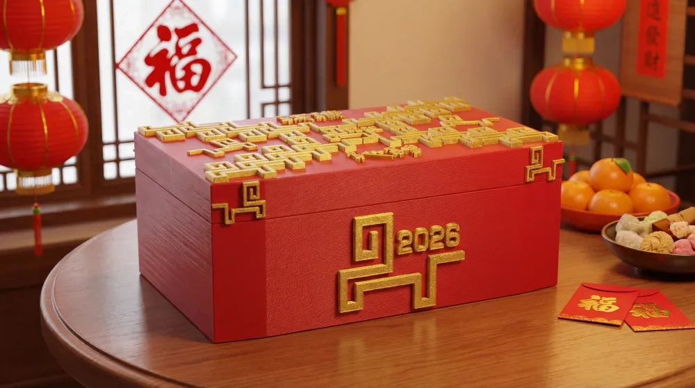 2026年春晚主标识马 logo 礼品盒单色可打印 - 免费 3D 打印模型 - MakerWorld