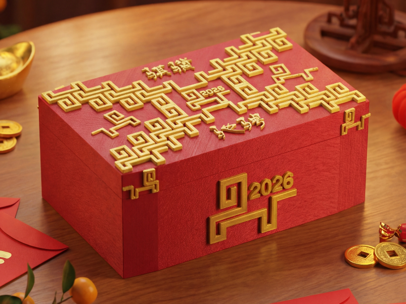 2026年春晚主标识马 logo 礼品盒单色可打印 - 免费 3D 打印模型 - MakerWorld
