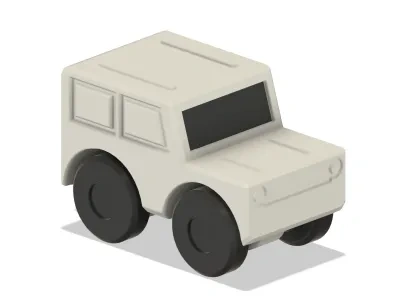 越野车模型一体成型可打印小车模型