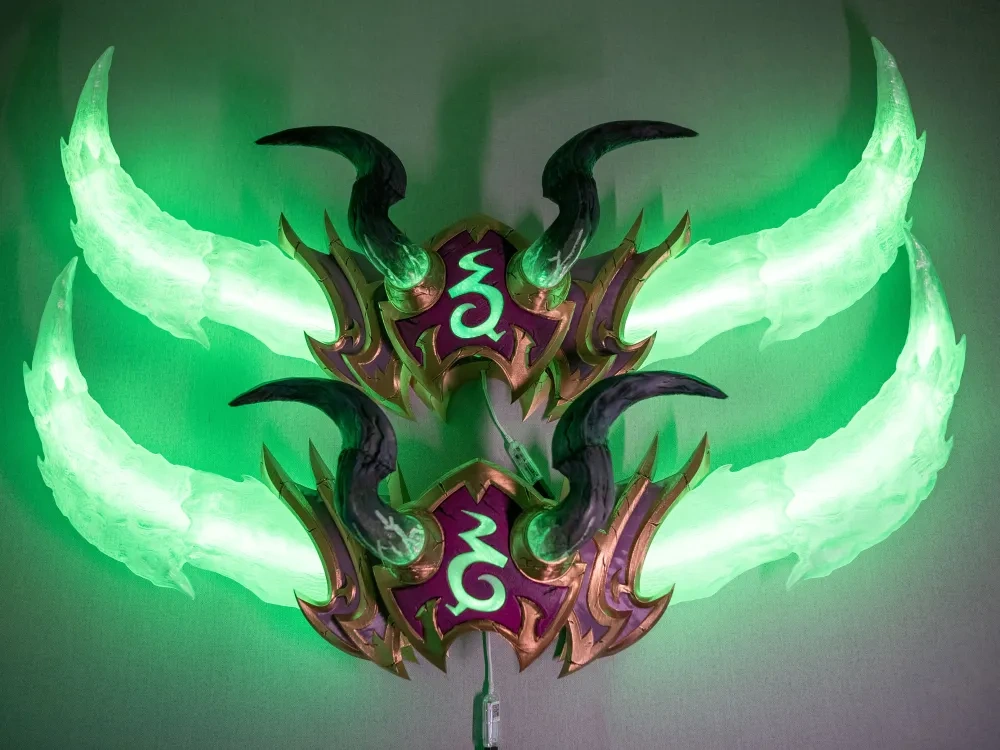 斩炎壁挂架，壁灯，衣帽架 - 魔兽世界 来自 sarwtinMakerWorld：免费下载 3D 模型