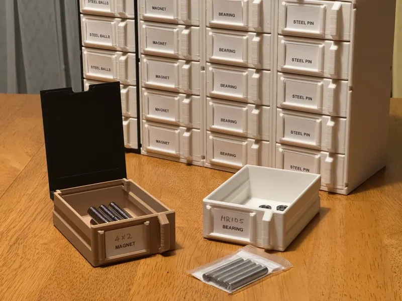 可堆叠小型零件收纳抽屉系统