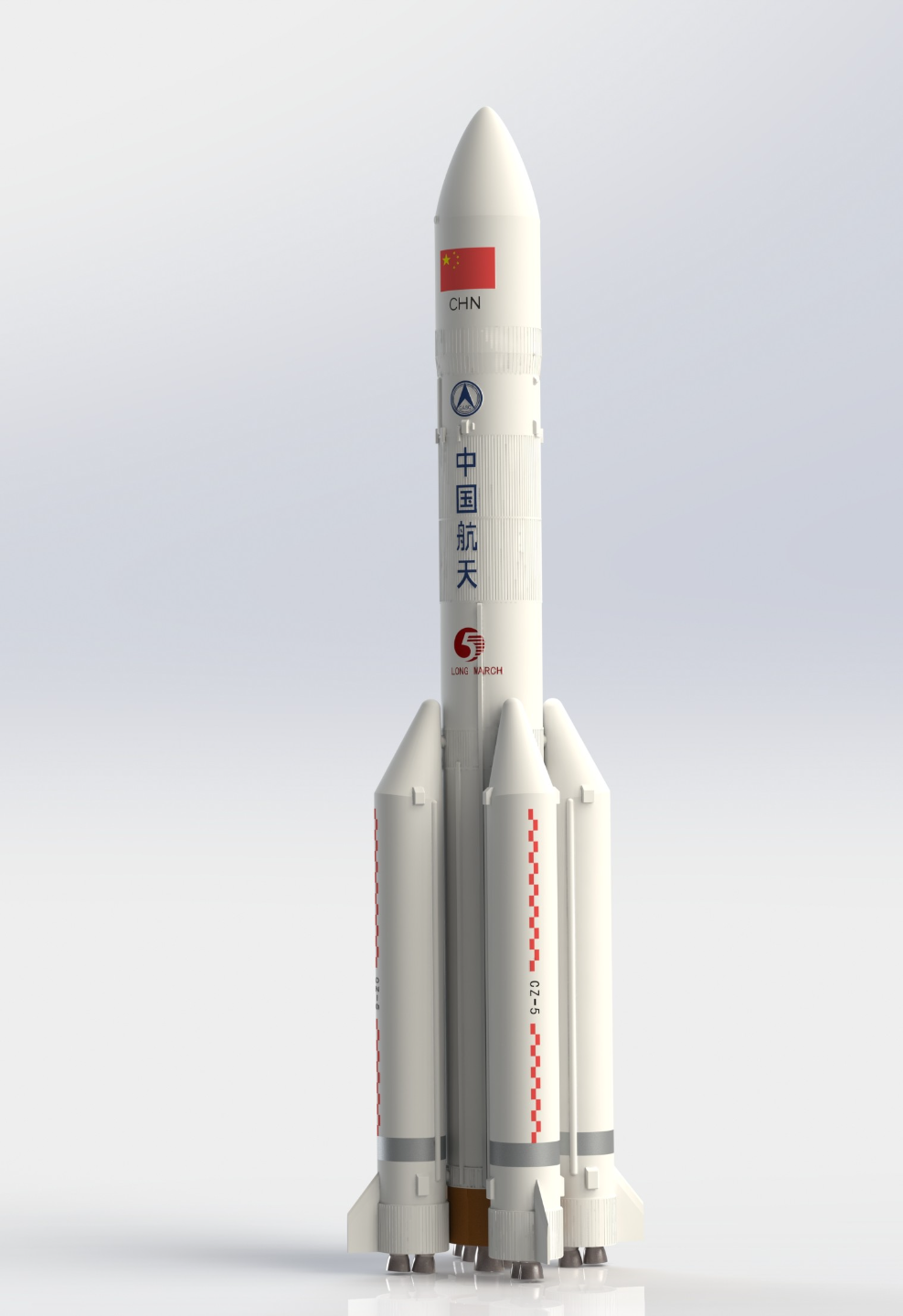 长征五号1:110 分体模型来自jackyan MakerWorld：免费下载3D 模型