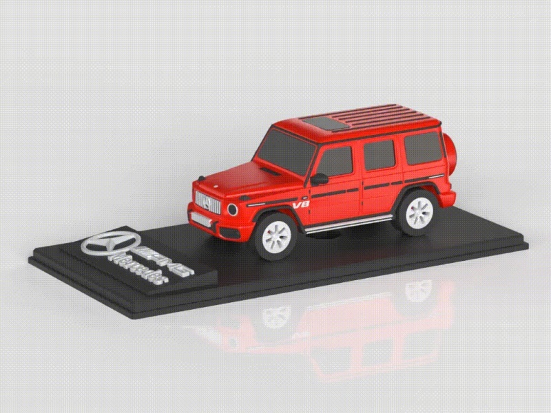 【Mersedes-Benz】奔驰 AMG 1/64车身 轮胎可动