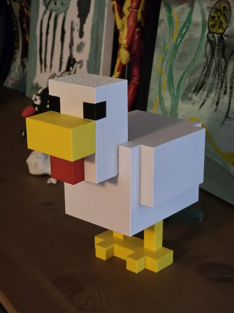Minecraft 鸡 – 无 AMS / 支撑,多部件 - 免费 3D 打印模型 - MakerWorld