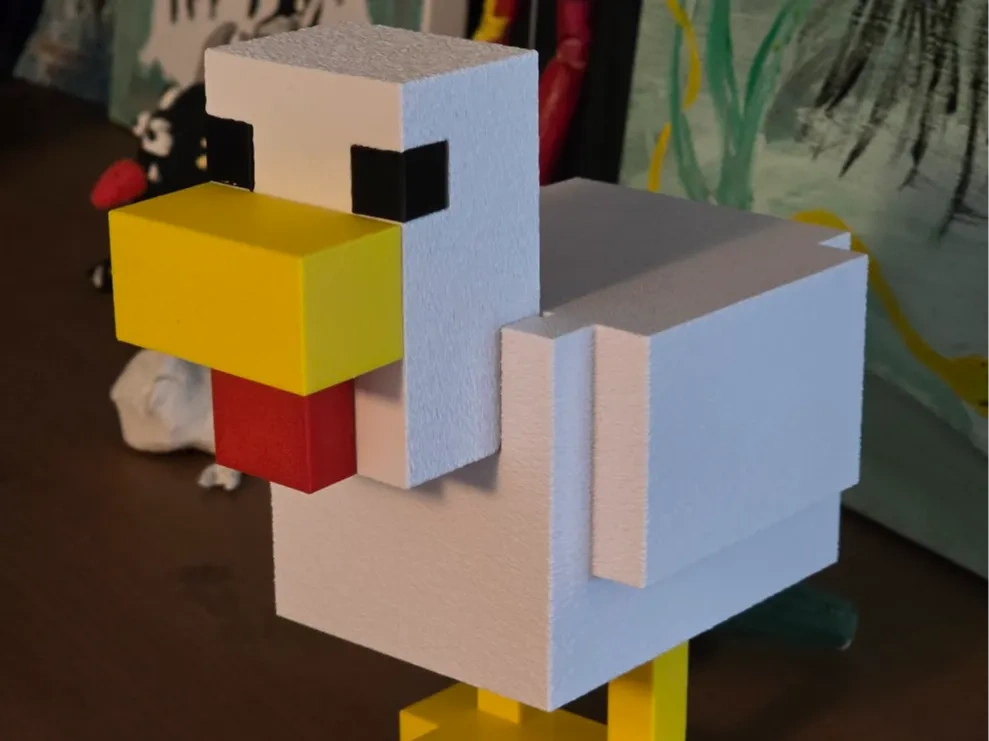 Minecraft 鸡 – 无 AMS / 支撑,多部件 - 免费 3D 打印模型 - MakerWorld
