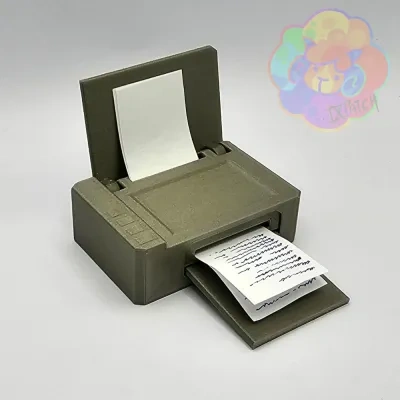 可伸缩纸盒的微型打印机（一体打印）