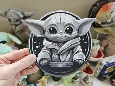 《星球大战（灵感来源）"Yoda Baby for Me" HueForge Grogu》