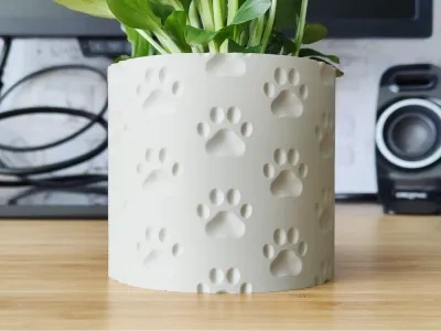 动物爪纹花盆计划 - 花瓶模式
