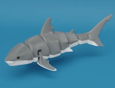 可活动的巨大白鲨
