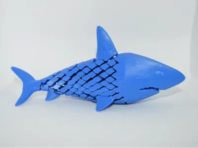 3D打印模型介绍：可活动的鲨鱼
