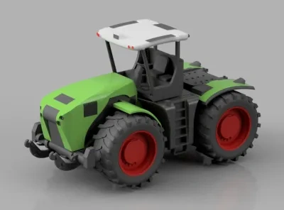 CLAAS XERION 5000拖拉机-完全可3D打印的模型