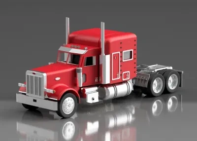 Peterbilt 379- American Semi Truck- Fully 3D可打印模型（Ford, Volvo, Man, Mack, Kenworth）