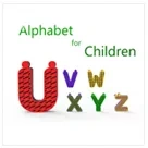 儿童字母表。U V W X Y Z 