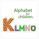儿童字母表。K L M N O