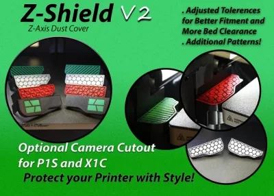 Z-Shield V2 - 适用于P1P、P1S和X1C的Z轴保护罩