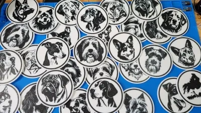 50种不同的狗品种杯垫