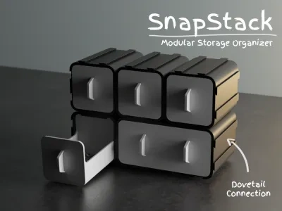 [更新] SnapStack - 一个模块化的储物箱组织器