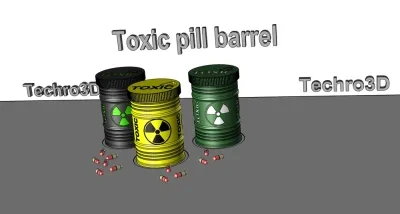 放射性药丸桶 | 有毒药丸桶 | Techro3D