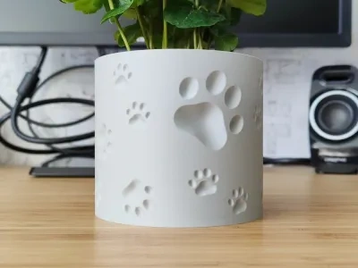 动物爪子植物盆栽花盆-花瓶模式设计