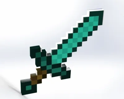 Minecraft游戏中的可折叠剑